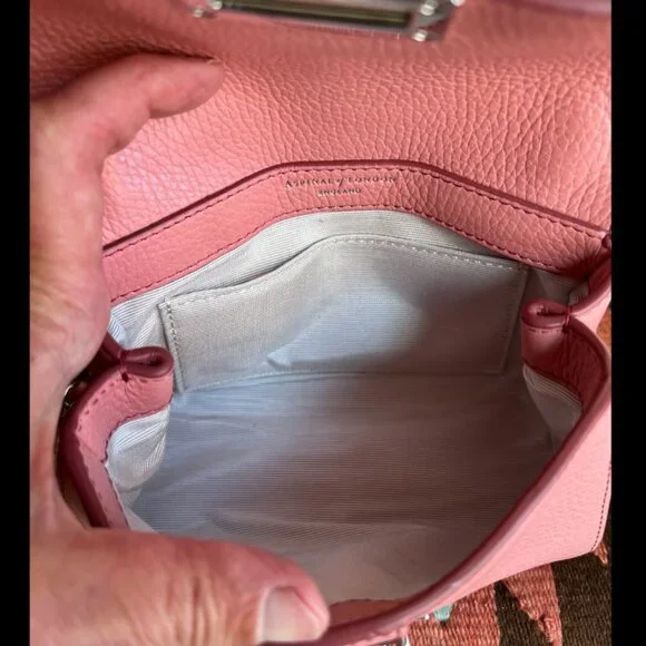 Aspinal of London Lottie Micro Bag Pink $1,000 New - Picture 9 of 16